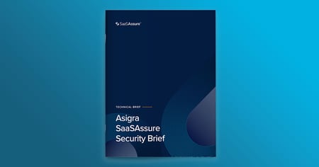 Asigra SaaSAssure Security Brief